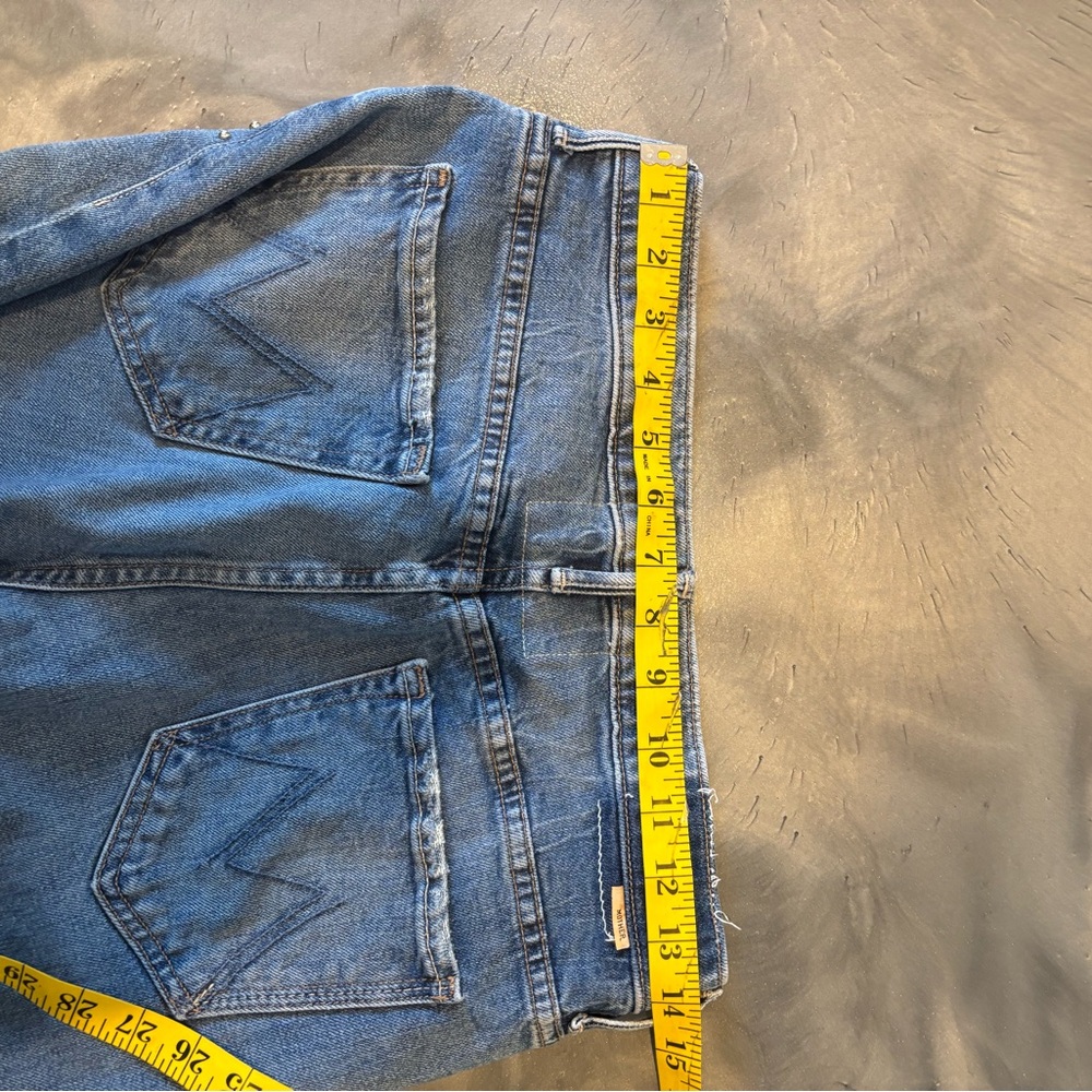 Mother Superior Metal Magic Insider Flood jeans 28 ankle studded blue cropped - Picture 8 of 15